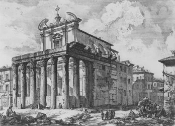 Veduta del Tempio di Antonino e Faustina, dalla serie 